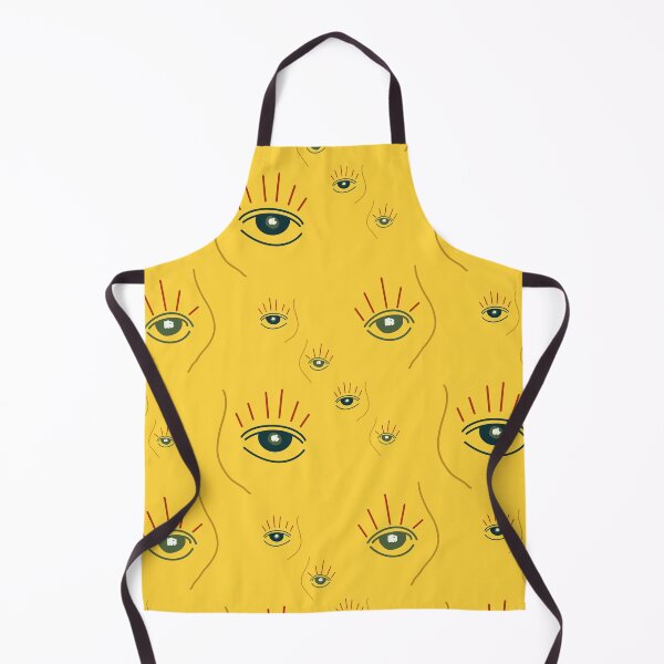 Item preview, Eye abstract simple cute yellow seamless pattern designed and sold by Yana Mustafina | Boho Soulful Designs.