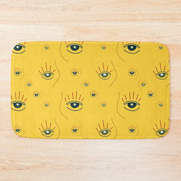 Item preview, Eye abstract simple cute yellow seamless pattern designed and sold by Yana Mustafina | Boho Soulful Designs.
