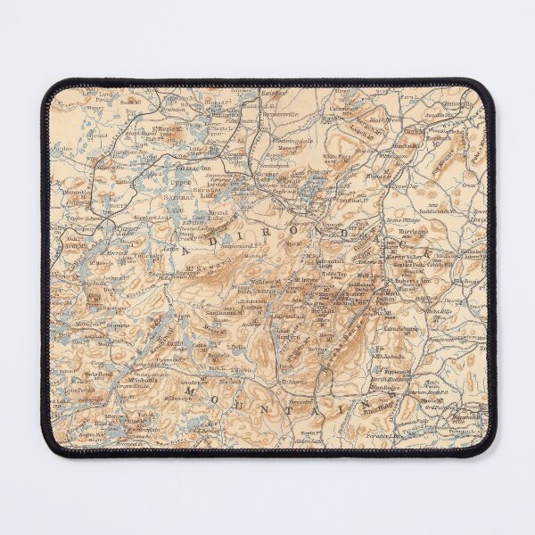 Item preview, Vintage Map of the Adirondack Mountains (1893) designed and sold by BravuraMedia.