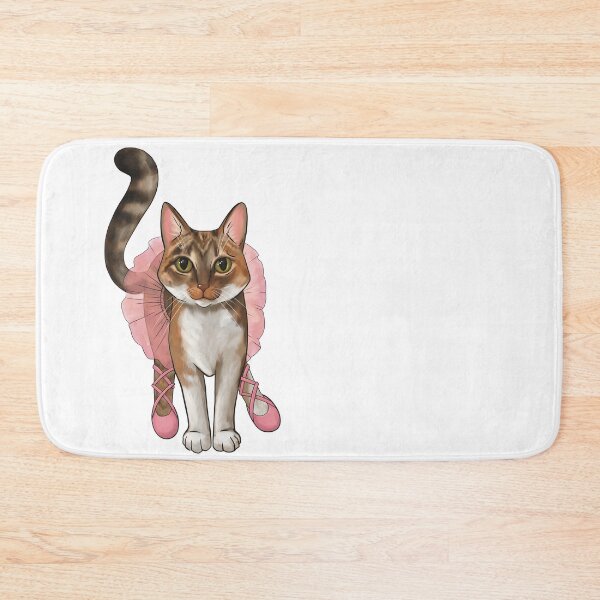 Item preview, kitty ballerina in a pink tutu on pointe shoes designed and sold by IrynaPas.