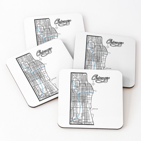Item preview, Chicago Map Outline designed and sold by FoxLounge.
