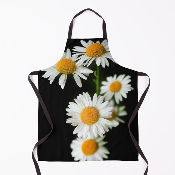 Item preview, White chamomiles on black background designed and sold by olena2552.