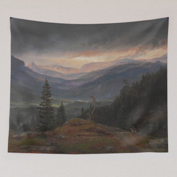 Item preview, View over Hallingdal | Johan Christian Dahl | 1844 Norwegian Landscape Art designed and sold by CJET.