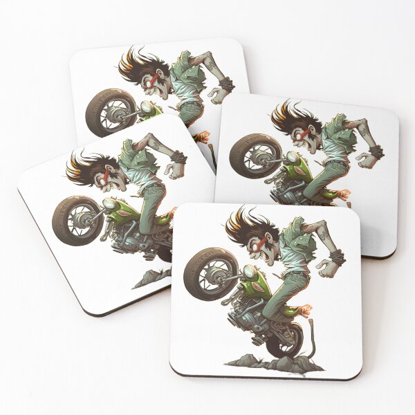 Item preview, Wild young man doing tricks on his motorcycle trying to be cool. designed and sold by liana campbell.
