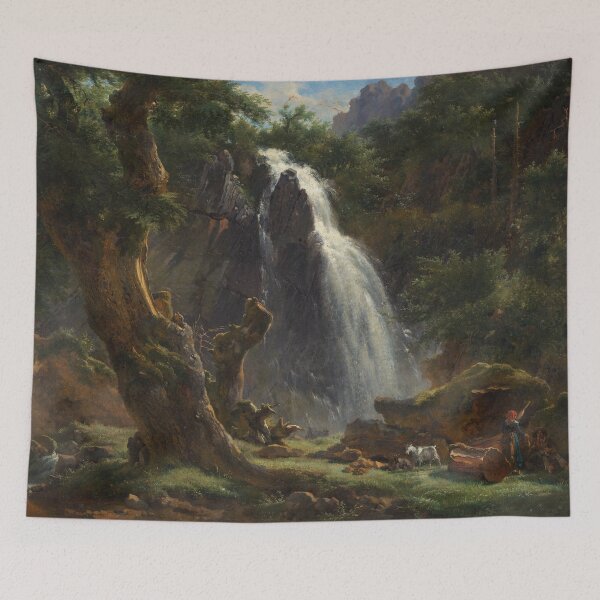 Item preview, Waterfall at Mont-Dore | Achille-Etna Michallon | 1818 French Landscape Art designed and sold by CJET.