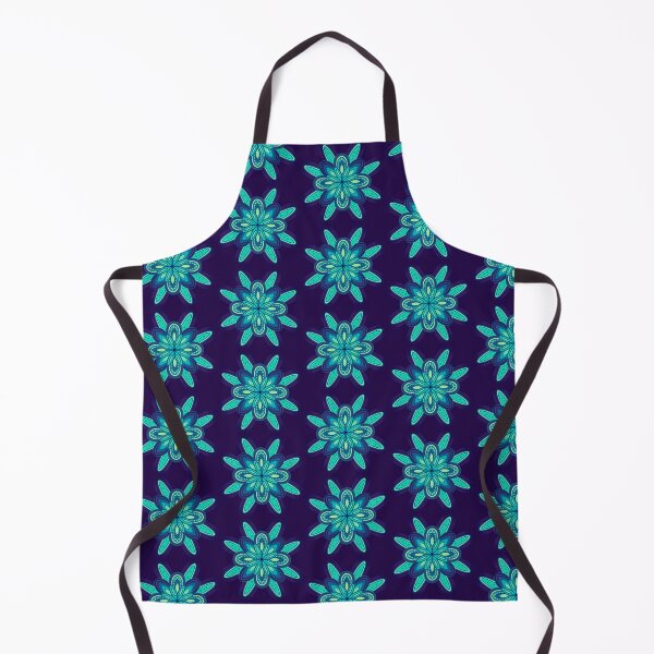 Item preview, Green Blue Flower Geometric Pattern designed and sold by Fransyn.