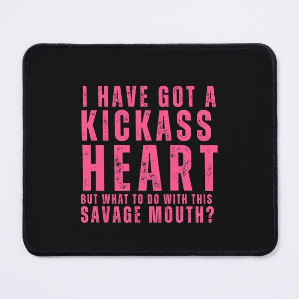 Item preview, I have Got a Kickass Heart Funny Vintage Typography Quote designed and sold by thedazzlingmonk.
