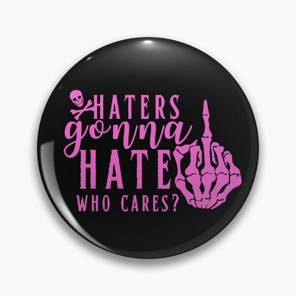 Item preview, Haters Gonna Hate Who Cares Skeleton Funny Vintage Typography Quote designed and sold by thedazzlingmonk.