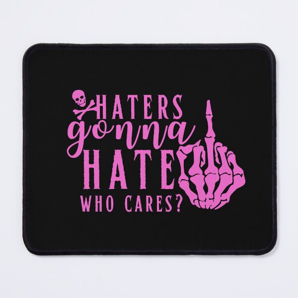 Item preview, Haters Gonna Hate Who Cares Skeleton Funny Vintage Typography Quote designed and sold by thedazzlingmonk.