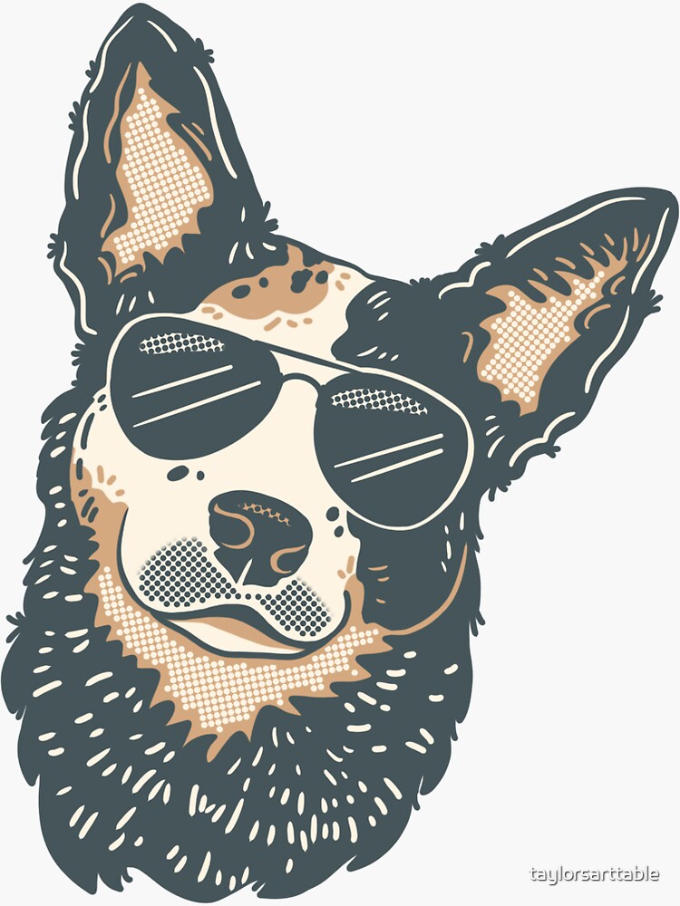 Thumbnail 3 of 3, Sticker, Blue Heeler designed and sold by taylorsarttable.