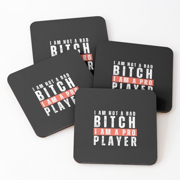 Item preview, I am Not a Bad Bitch I am a Pro Player Girl Boss Funny Vintage Typography Quote designed and sold by thedazzlingmonk.