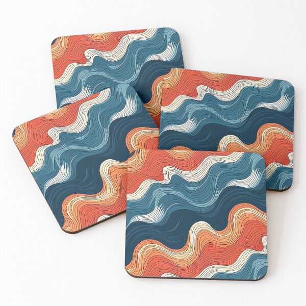Item preview, A retro waves pattern designed and sold by TogetherDshop.
