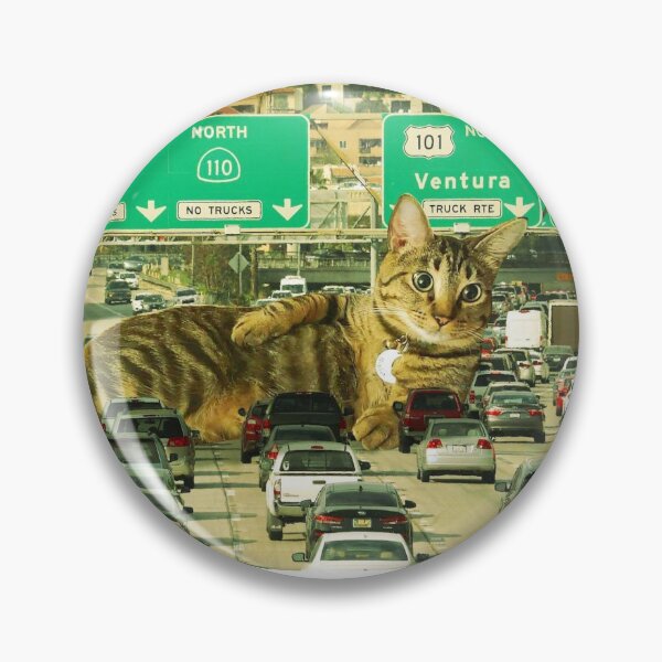 Item preview, Cat Blocking Traffic Funny Cute Photoshop designed and sold by Eri-chanArt.