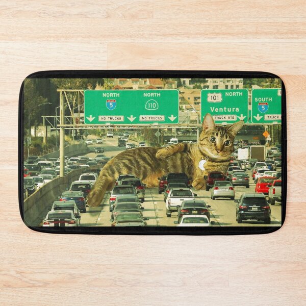 Item preview, Cat Blocking Traffic Funny Cute Photoshop designed and sold by Eri-chanArt.
