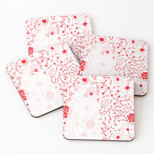 Item preview, Ghost on Red Florals designed and sold by jocelyncamille.