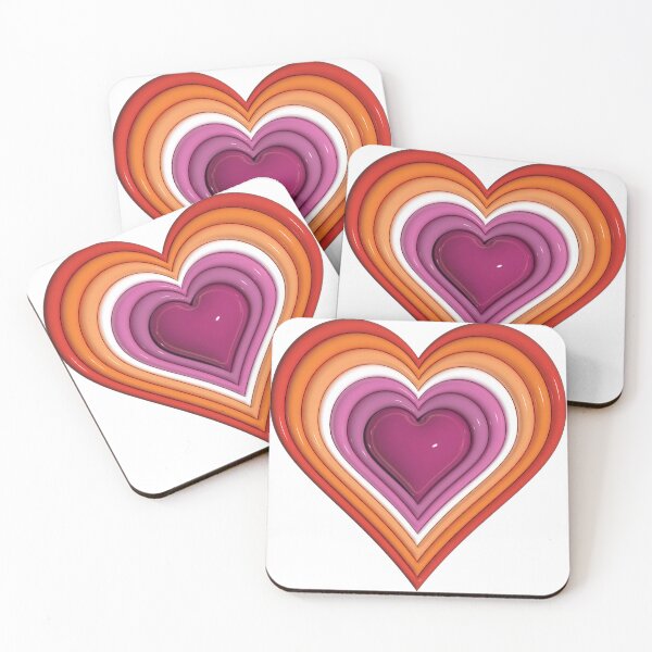 Item preview, Lesbian pride flag 3-D heart designed and sold by susasv88.
