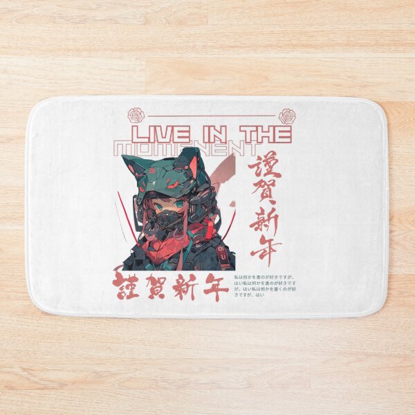 Item preview, live in the moment cyberpunk anime girl designed and sold by karpuz-design.