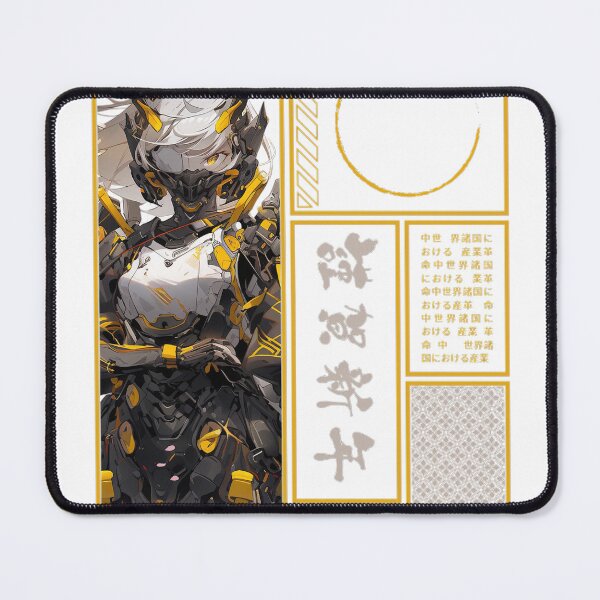 Item preview, mechanized yellow anime warrior girl designed and sold by karpuz-design.