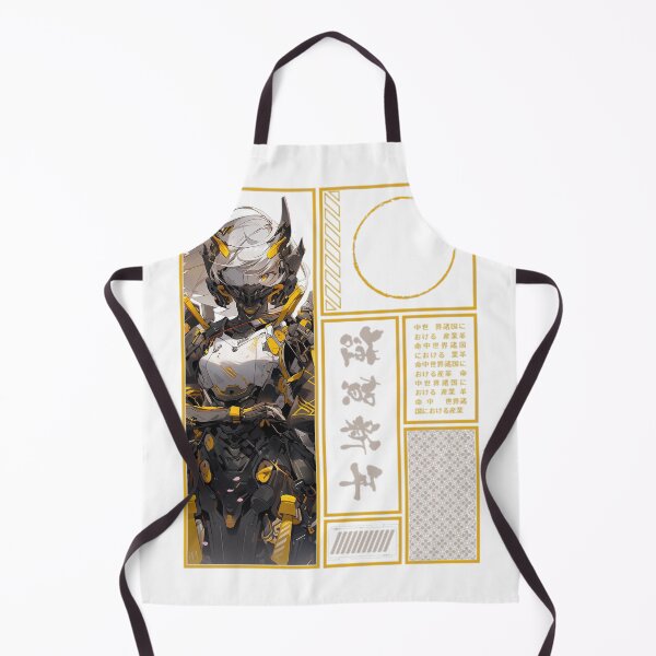 Item preview, mechanized yellow anime warrior girl designed and sold by karpuz-design.