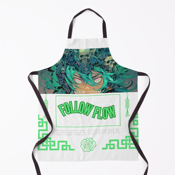 Item preview, follow flow green demonic anime boy designed and sold by karpuz-design.