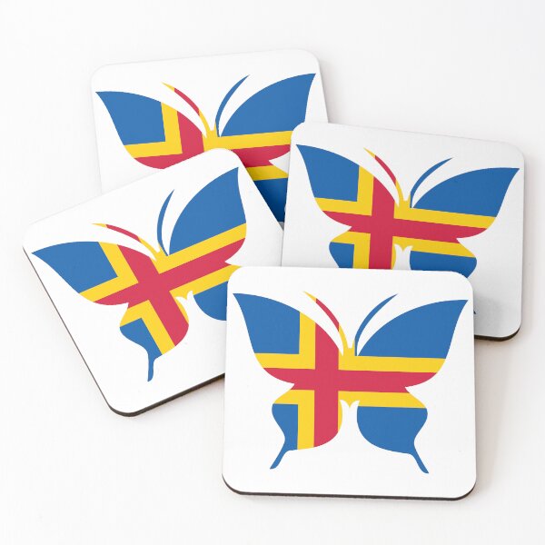Item preview, Aland Flag Åland Islands Butterfly designed and sold by StoreMix23.