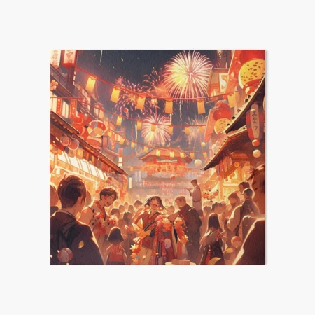絵画  PARTY FIRE Japanese Art Print 