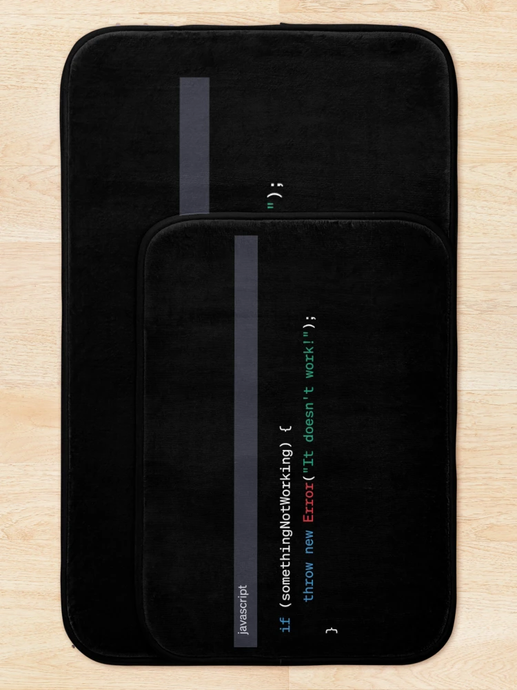 Thumbnail 5 of 6, Bath Mat, Expressed Frustration JavaScript designed and sold by AureStyle.