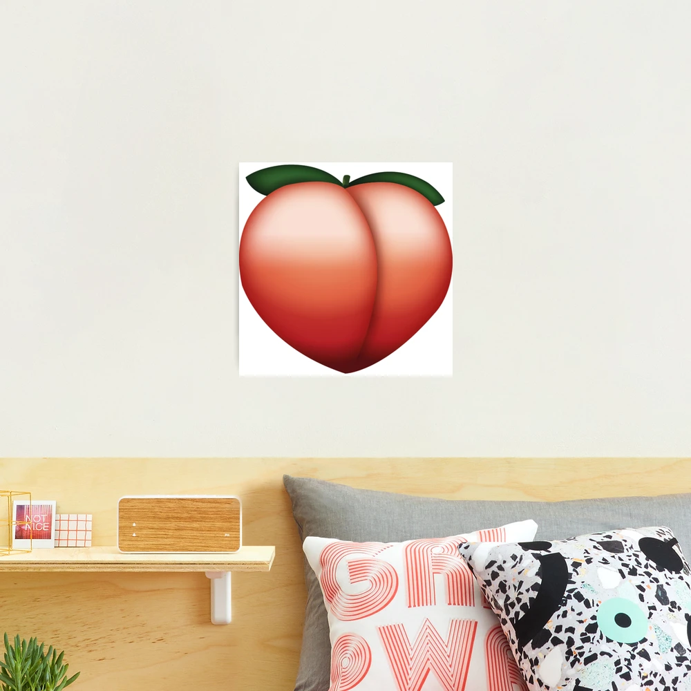 peach fruit booty emoji | Photographic Print