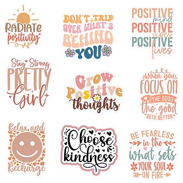 Positive Stickers  Inspirational Motivational Stickers Pack