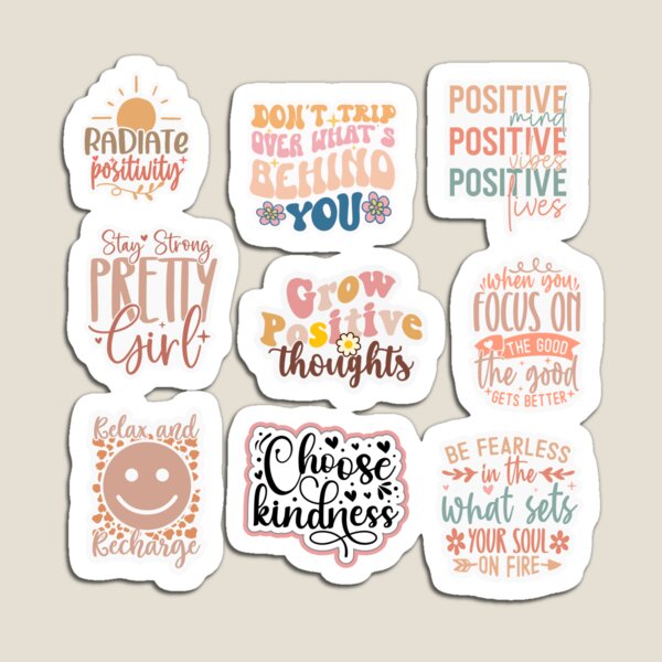 Mini Positive Affirmation Set, Mental Health Sticker Bundle, Cute