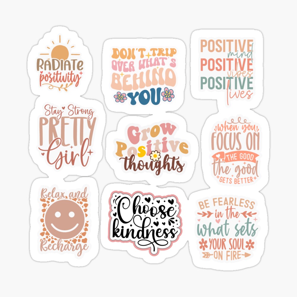 Positive Affirmation Stickers / Individual or Set of 3 / Viny