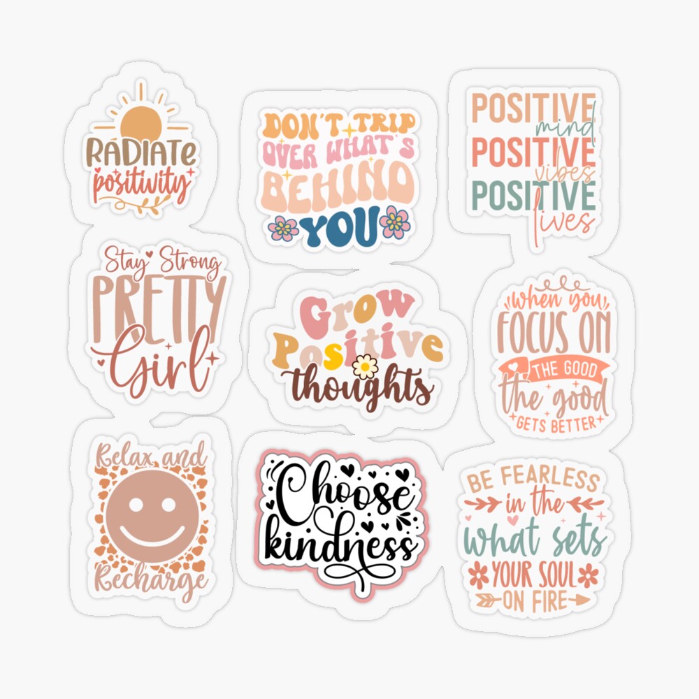 Printable Affirmation Cards, Inspirational Stickers, Positive
