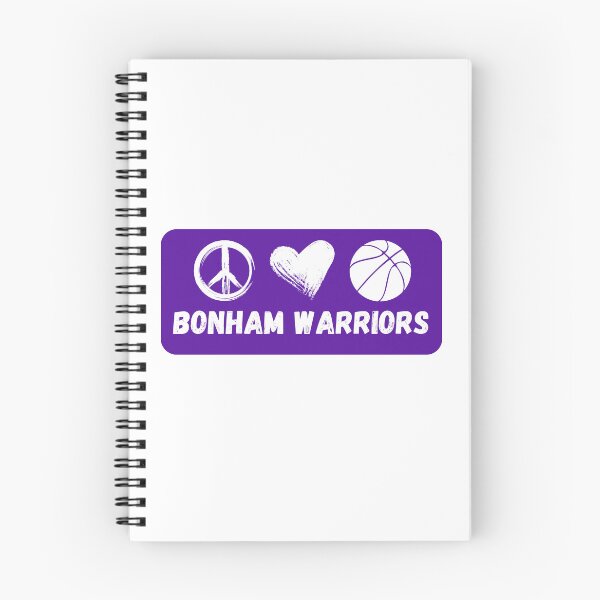 Item preview, Bonham Warriors Peace Love Basketball designed and sold by SandyBarberDesigns.