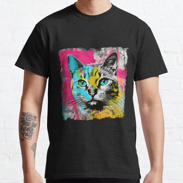  Cat Colorful Surreal  Classic T-Shirt