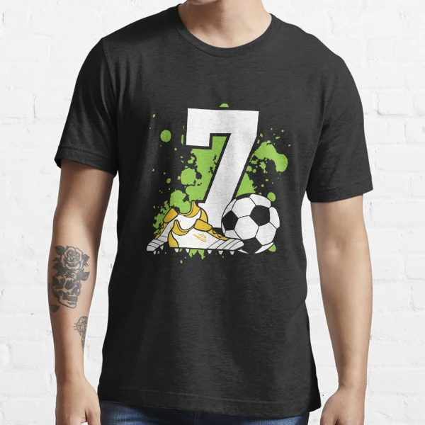  Camiseta de 7º cumpleaños para niño - Camiseta de fútbol para  niños de 7 años, Negro, S : Ropa, Zapatos y Joyería