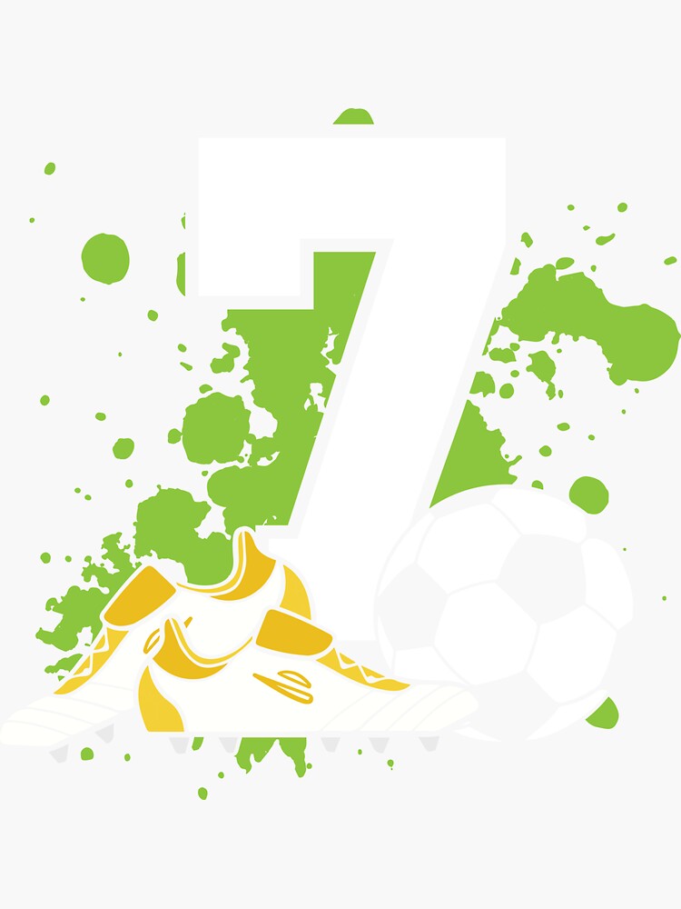 Décoration de 6e anniversaire - Ballon de football - 6 ans - Vert