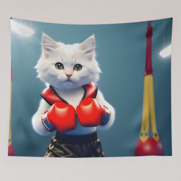 Item preview, Boxing cat - Modern digital art designed and sold by Ai-michiart.