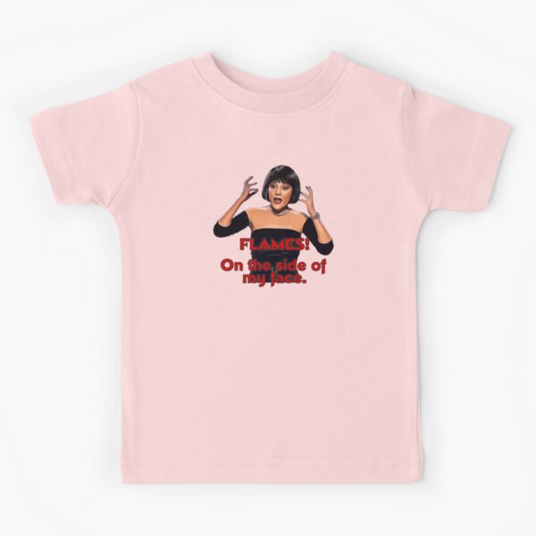Flames! On the side of my face. Madeline Kahn - Mrs. - White | Kids T-Shirt