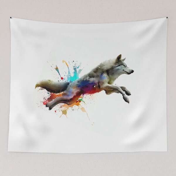 Item preview, Colorful Wolf designed and sold by CritterCulture.