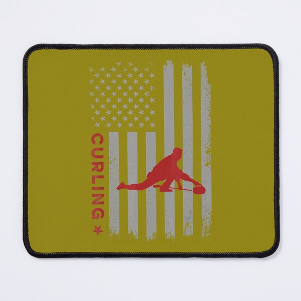 Item preview, Curling USA American Flag Curling Stone Rock Lovers 	 	 	 designed and sold by quizjtpvba70.