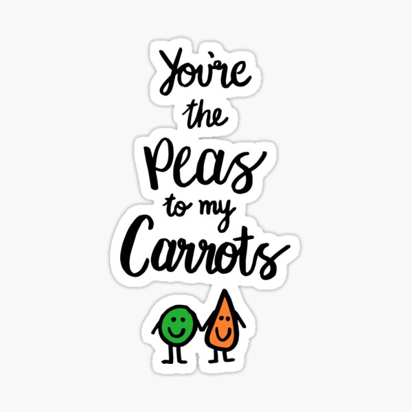 "Peas and Carrots" Sticker by ellietography Redbubble