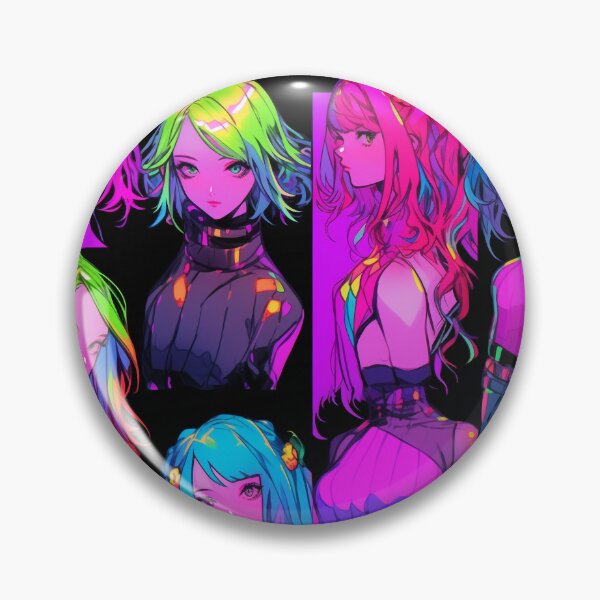 Item preview, Neon pop art manga girls designed and sold by Istarfal.