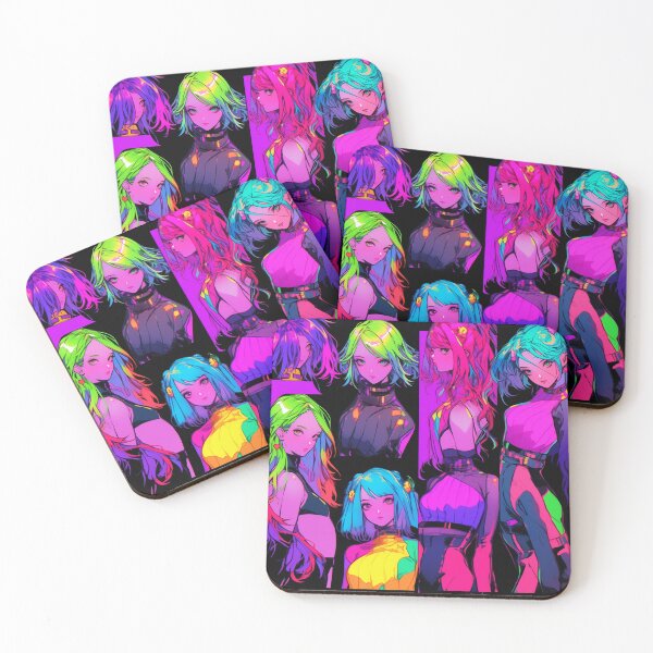 Item preview, Neon pop art manga girls designed and sold by Istarfal.
