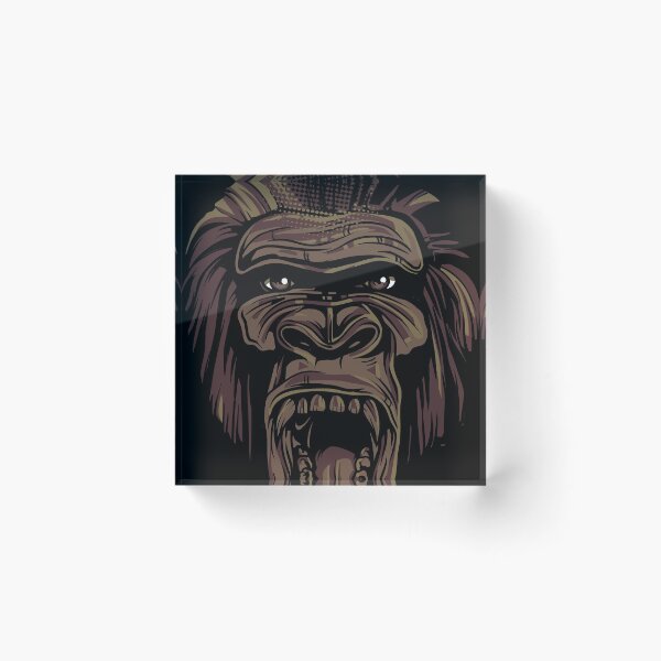 Item preview, SCREAMING GORILLA - Scary Howling Monkey Or Angry Silverback Gorilla Shirt Design- designed and sold by Super3.