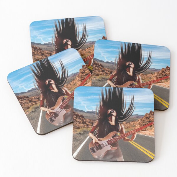 Item preview, Girl guitarist plays bass guitar vibrantly and excitingly  designed and sold by JaroDesign2023.