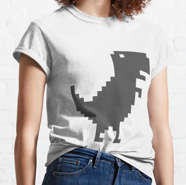 Camiseta camisa google chrome offline jogo dinossauro