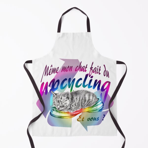 Item preview, Copy of Sleeping kitten in old shoe - graphite version, Upcycling text in French colorized rainbow 2 designed and sold by SylvieG18.