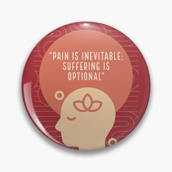 Item preview, Pain is inevitable; suffering is optional buddhist quote designed and sold by StitchesSleeves.