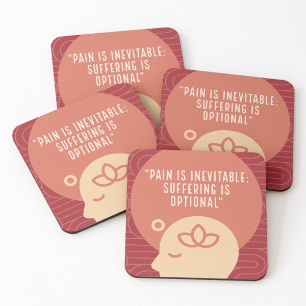 Item preview, Pain is inevitable; suffering is optional buddhist quote designed and sold by StitchesSleeves.