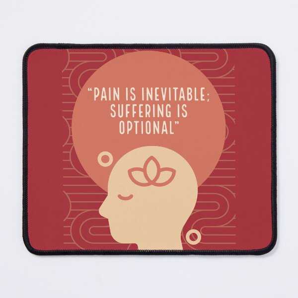 Item preview, Pain is inevitable; suffering is optional buddhist quote designed and sold by StitchesSleeves.